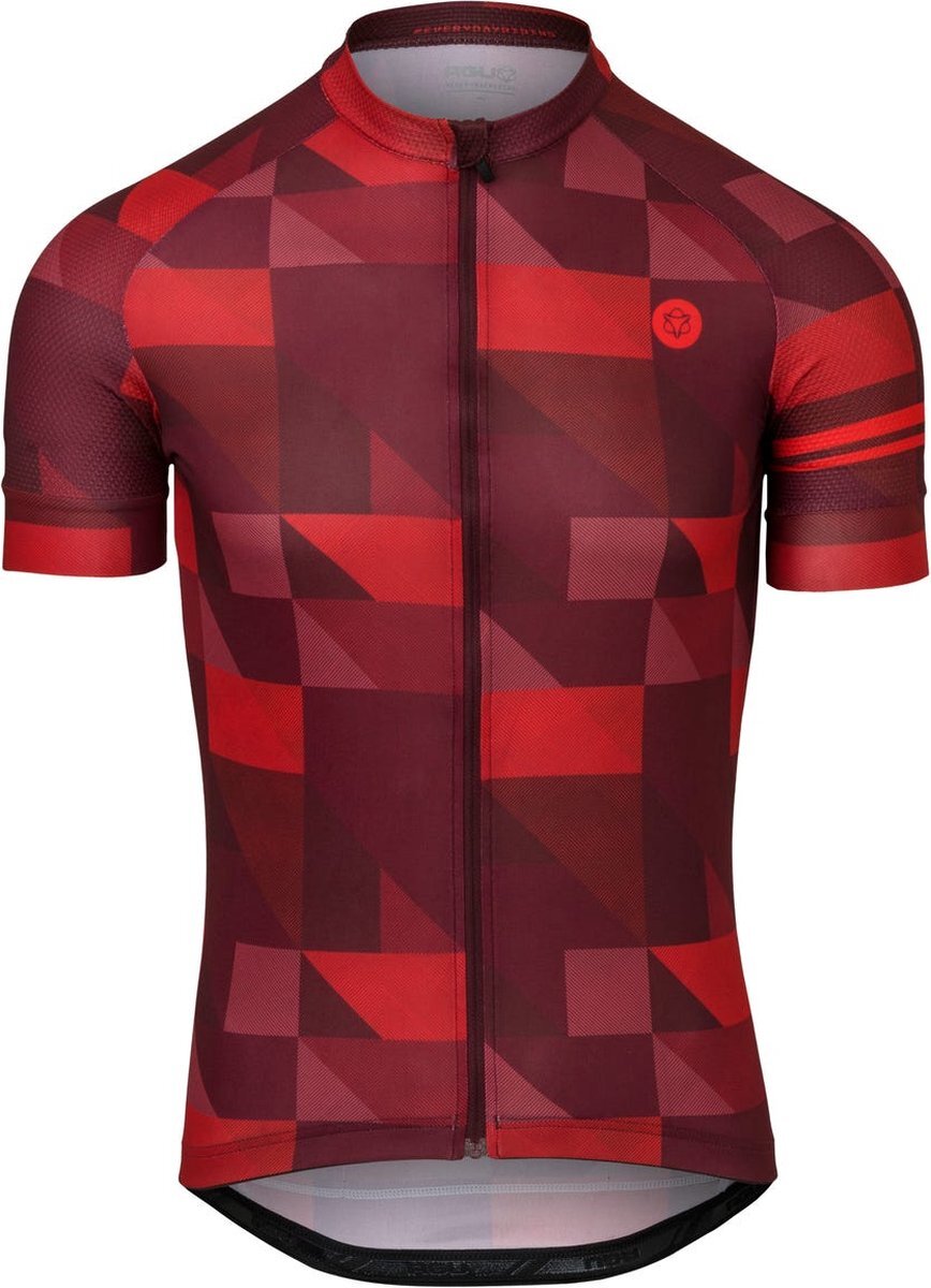 AGU Triangle Stripe Fietsshirt Essential Heren - Rood - M