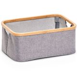 Zeller Present Zeller 14231 Opbergmand Rechthoekig Bamboo, Polyester Grijs