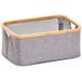 Zeller Present Zeller 14231 Opbergmand Rechthoekig Bamboo, Polyester Grijs