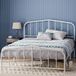 Zinus Heidi metalen platform, bedframe met hoofdeinde, spindel en opstapbeugel, stalen lamellenhouder, eenvoudige montage, 135 x 190 cm, zwart