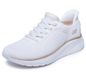 Skechers Bobs Squad Chaos Current Muse Sneakers voor dames, Wit/Goud, 37.5 EU