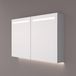 HIPP Design spiegelkast - Horizontale LED Banen en Indirecte LED - 100 x 70 x 14 cm - met Spiegelverwarming en 2 Geaarde Stopcontacten - Verstelbare Glazen Planchetten