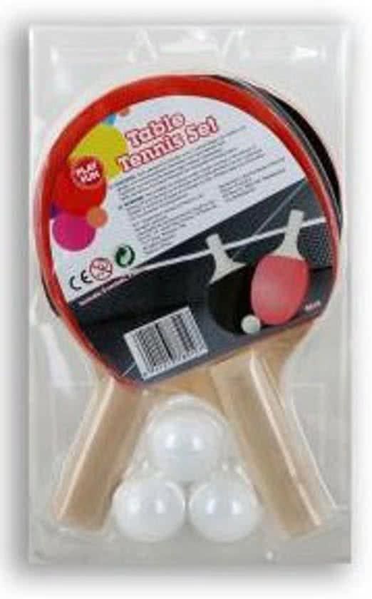 Playfun Tafeltennisset 5-delig Rood | Kunststof | Alle Leeftijden