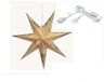 Merkloos / Sans marque Kerstversiering gouden kerststerren 60 cm inclusief lichtkabel - Verlichte kerststerren - Kerstdecoratie/kerstversiering