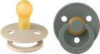 BiBs Fopspeen - Rond - 2 Stuks - 0-6 Mnd - Vanilla/Pine