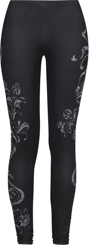 Rock Rebel by EMP Zwarte legging met ornamenten - Dames - XS