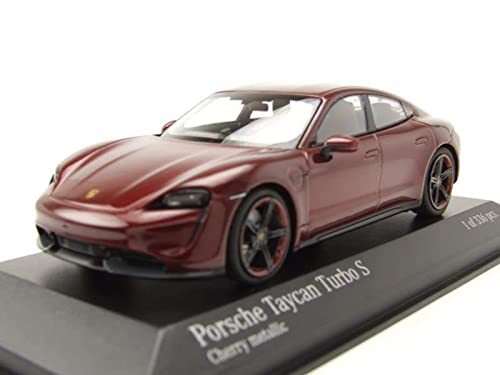 MINICHAMPS 410068474 - Porsc. Taycan Turbo S Red Metallic 2020 - schaal 1/43 - verzamelstuk miniatuur