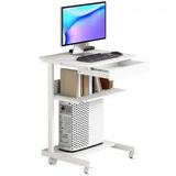 Homcom Computerbureau - Spaanplaat, Metaal - 56L x 51B x 79H cm - Wit