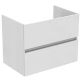 Ideal Standard Tiempo Wastafelonderbouwkast M. 2 Laden M. Softclose, Greeploos 70X44X55Cm Glans Wit R0261Wg