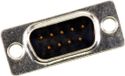 Molex 1727040075 FCT Connecteur D-Sub à densité standard, mâle, droit, manchon à souder, placage or, 500 cycles d'accouplement, 9 C