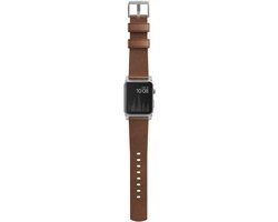 Nomad Leren Bandje Geschikt voor Apple Watch 49/45/44 mm - Bruin