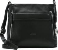 L.CREDI Leren Schoudertas Sabrina Crossbody Bag Black Zwart