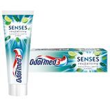 Odol-med3 SENSES Tandpasta, revitaliserende eucalyptus, limoen en munt, beschermt tegen cariës en verfrist, 75 ml, tandpasta