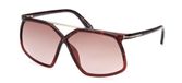 Tom Ford Meryl FT 1038 Lunettes de Soleil Femme Havane Géométrique Rose 64mm