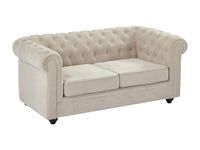 Vente-unique Tweezitsbank in beige stof - Chesterfield CHESTERFIELD