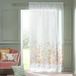 Catherine Lansfield Platteland Bloemen 140 x 137 cm Slot Top Voile Gordijnpaneel Wit