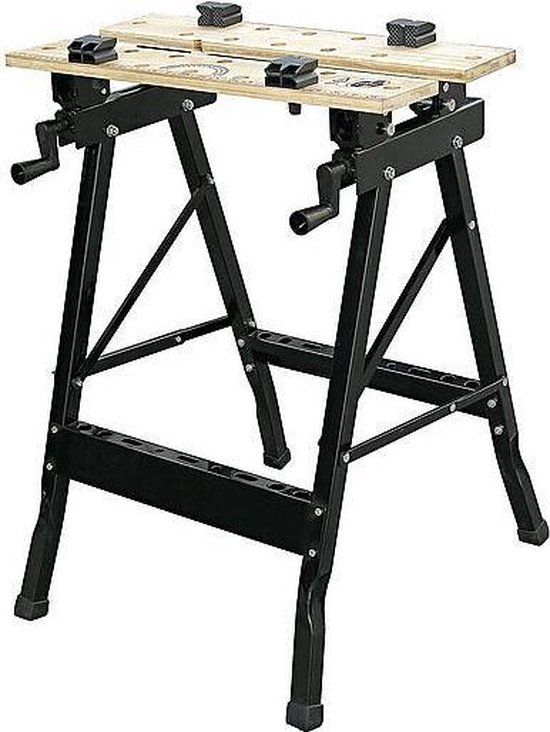 T4All Opklapbare Werkbank - Staal - Hardhout - ERRO6010