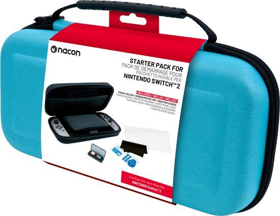 Nacon Bigben Interactive Nederland B.V. Stevige Beschermhoes Maat L voor Nintendo Switch 2 - Starterpack - Blauw