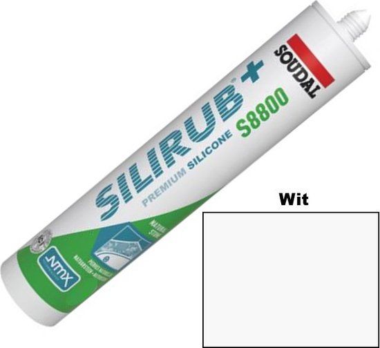 Soudal Silirub+ S8800 Natuursteen - Siliconekit - Wit - 310 ml