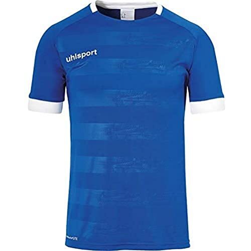 Uhlsport Division II T-shirt met korte mouwen voetbal-trainingsshirt voor heren, oranje/wit, 140