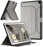 Poetic Explorer Magnetische Folio Stand Case Ontworpen voor Google Pixel Tablet (2023), Magnetische Fidget Mount Case voor Google Pixel Tablet, Ruimte Grijs