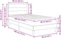 vidaXL Bedframe met matras met hoofdeinde Lichtgrijs 90 x 190 cm Stof