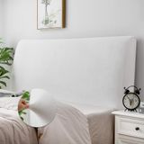 Merkloos / Sans marque Famanu Beschermhoes voor het hoofdeinde van het bed - fluweel, zacht, stofwerend, wit (200-220 cm, King size)