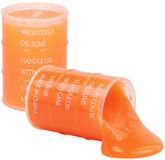 Johntoy 2x Potjes speelgoed/hobby slijm oranje in olievat 5,5 x 8 cm 150 ml inhoud