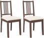 vidaXL Eetkamerstoelen met kussens 2 stuks massief hout rubber bruin