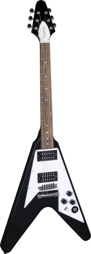 Epiphone Kirk Hammett 1979 Flying V Ebony - Elektrische gitaar