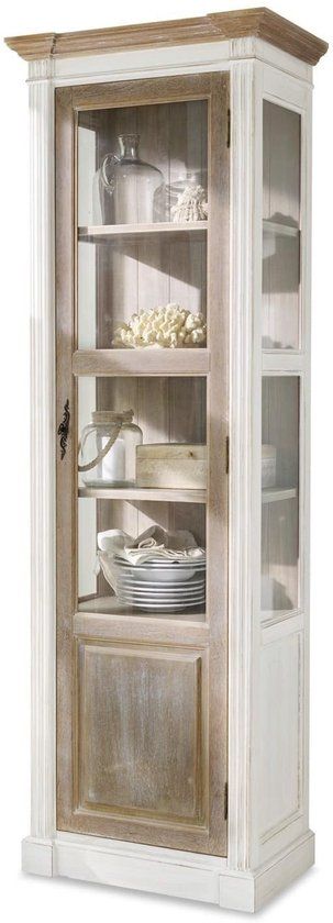 Loberon Kast Coverton antiekbruin/antiekwit