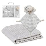 Interbaby Bubble deken Coraline 80 x 110 cm + knuffeldier model 28 x 17 cm