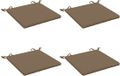 vidaXL - Zitkussens - SOEST - 4 stuks - 100% Polyester - Taupe