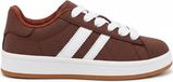Permani Chaussures à lacets pour femme Sneaker Similicuir Chaussures de loisir Ottana Marron Gr.39