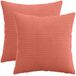 vidaXL Kussensloop 2 pcs HEERLEN Rood Oranje 45 x 45 cm corduroy