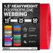 Strapworks Zware polypropyleen riem - robuuste polyethyleen riem voor reparatie van knutselapparatuur buitenshuis, 3,8 cm x 9,1 m, rood