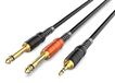 Audibax Per kabel 2 x jack mono op stereo jack, 1,5 m
