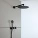 Hudson Reed Thermostatische douchekraan met omstel 2-weg inbouw modern met douchekop en handdouche - zwart | Lune