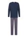 mey Herren Pyjama Lang Serie Red Tile