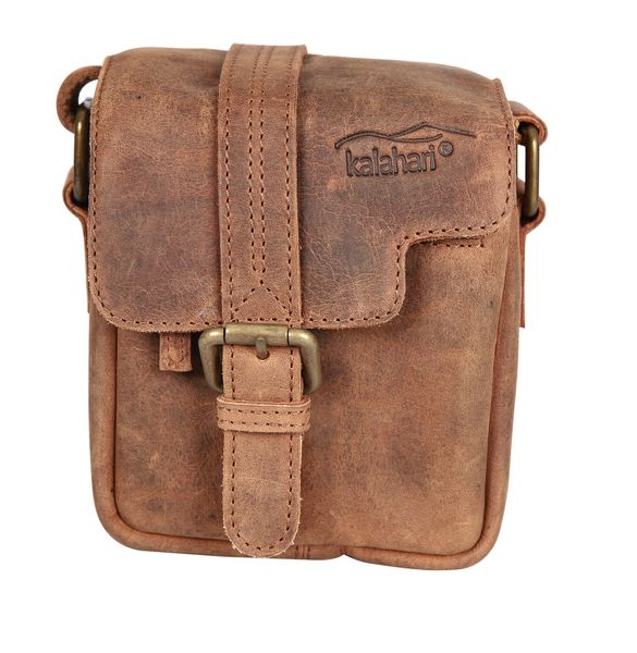Kalahari KAAMA LS-29 Schoudertas - Bruin Leer