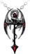 Alchemy Gothic Dragon Cross Unisex Halsketting - zwart/zilverkleurig