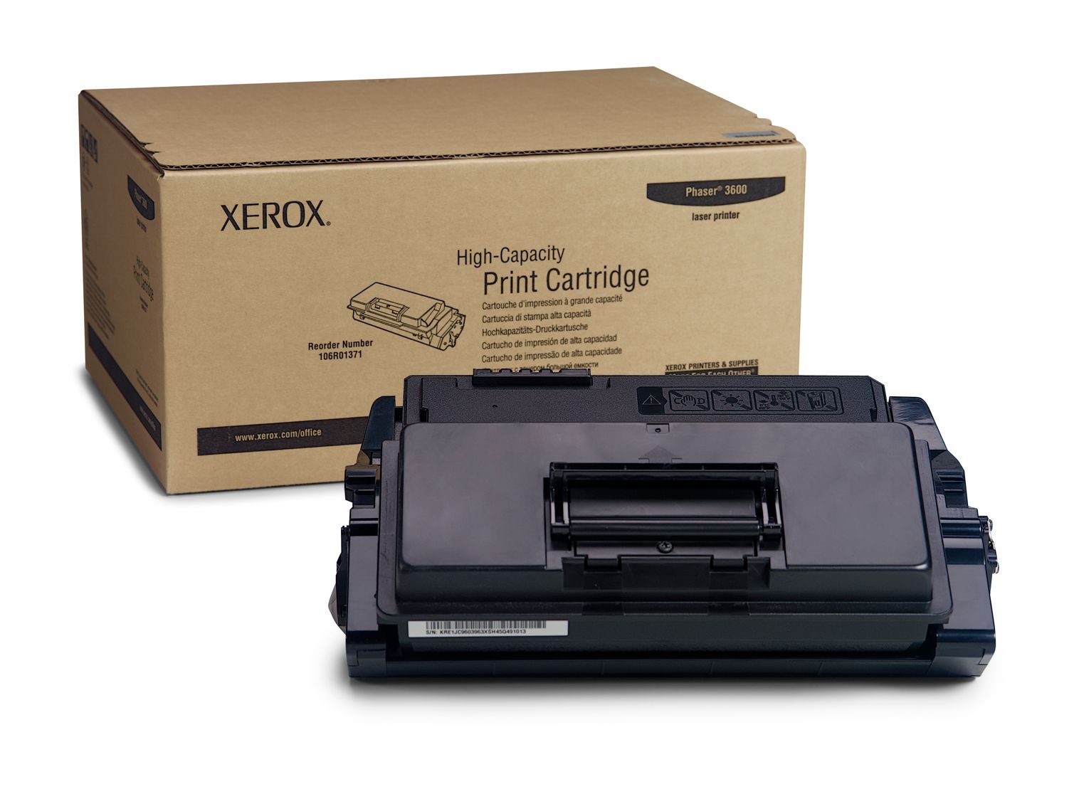 Xerox Phaser 3600 Toner Cartridge - Black - High Capacity (14,000 pages)