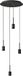 Osram Decor hanglamp Needle Plate 4xE27, donkergrijs, staal, 2m textielkabel, minimalistisch