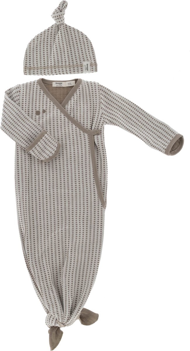 Snoozebaby new born cocoon van 100% organic katoen - 3-6 maanden - TOG 1.0 - Warm Brown bruin