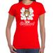 Bellatio Decorations Fout Kerstshirt Rood Hamsterende Kat Merry Christmas Dames XXL