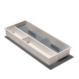 OXO Good Grips keukenlade, compacte gebruiksvoorwerpenorganizer, 6,75" D x 16,35" B x 2,35" H, wit