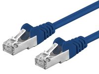PremiumCord Netwerkkabel, CAT6a, 10 Gbit/s, S/FTP PIMF, AWG 26/7, 100% Cu, blauw, 10 m