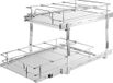 VEVOR Étagère de placard extensible, Étagère de cuisine, Étagère à épices, Double panier, 300 x 516 x 80 mm + 322 x 533 x 80 mm, Étagère de évier, Organisateur de placard extensible, Étagère de meuble bas, Étagère de évier