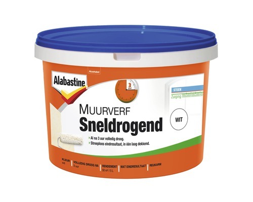 Alabastine Muurverf sneldrogend wit 5 l