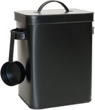 Merkloos Relaxdays Koffieblik luchtdicht - 6,5 l - met lepel - zwart
